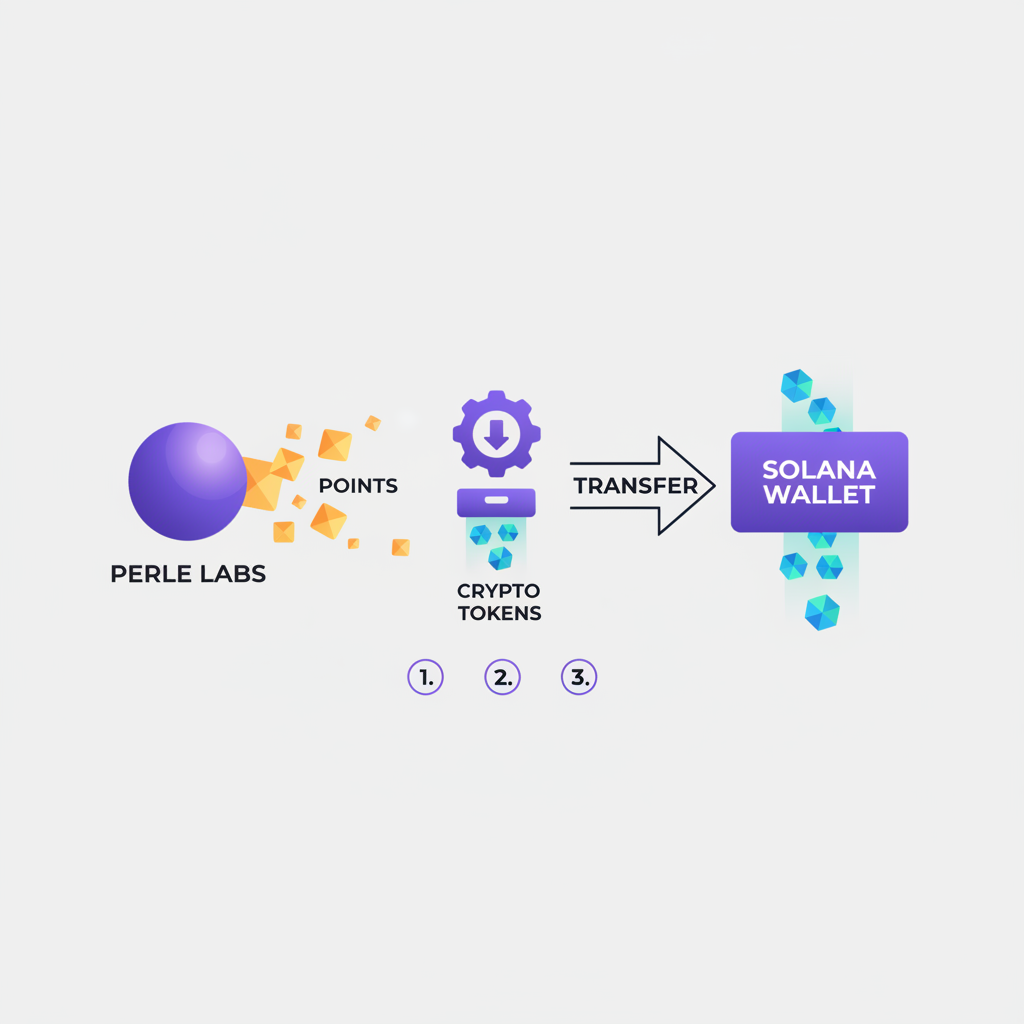 converting points to crypto on Perle Labs, tokens flowing to Solana wallet
