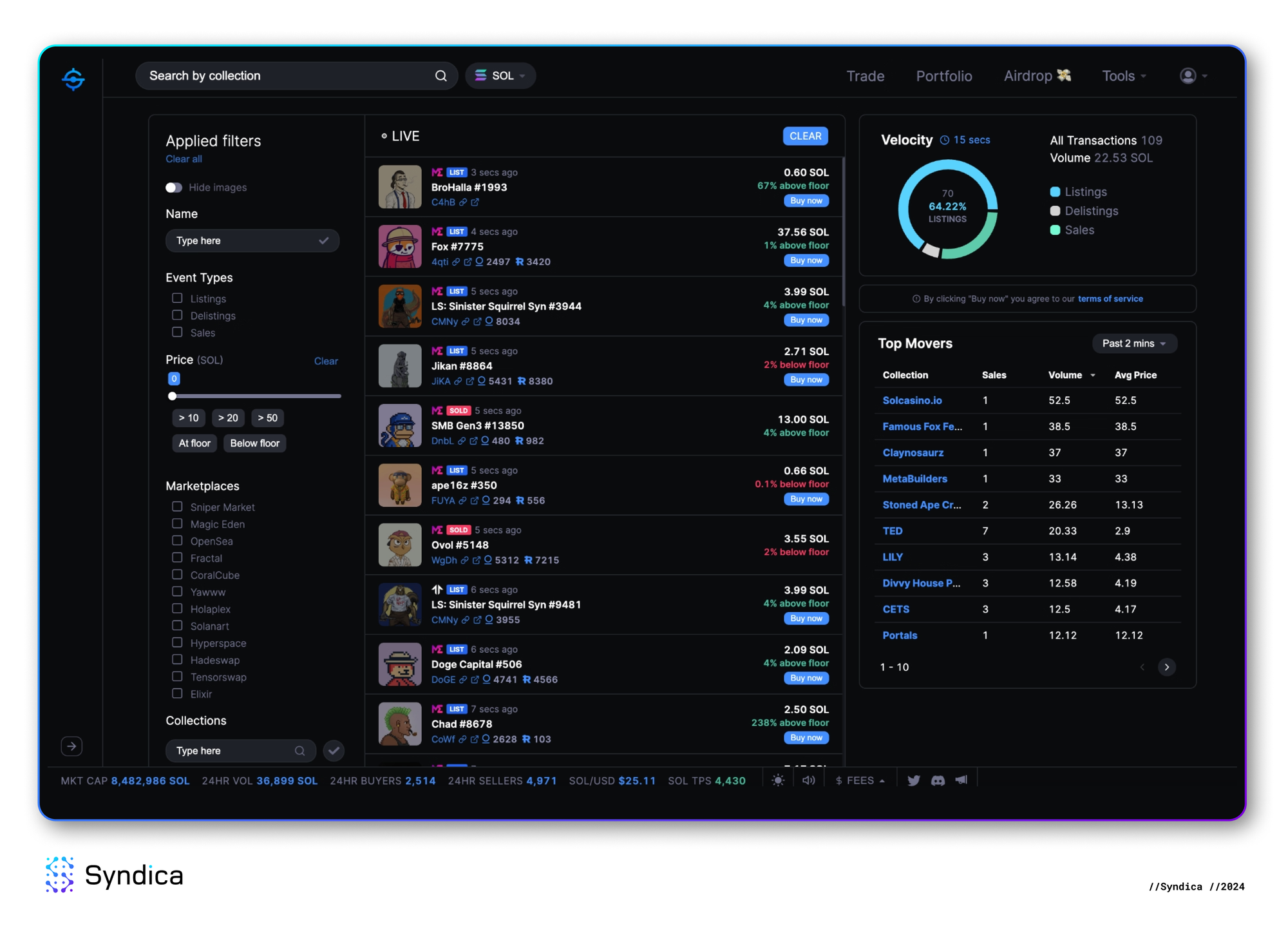 ChainStream real-time blockchain data