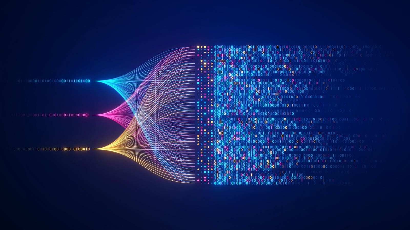 Futuristic digital illustration of blockchain tokens flowing through a glowing global network to reward AI data annotators, symbolizing token incentives for high-quality AI data labeling in 2026 crypto projects