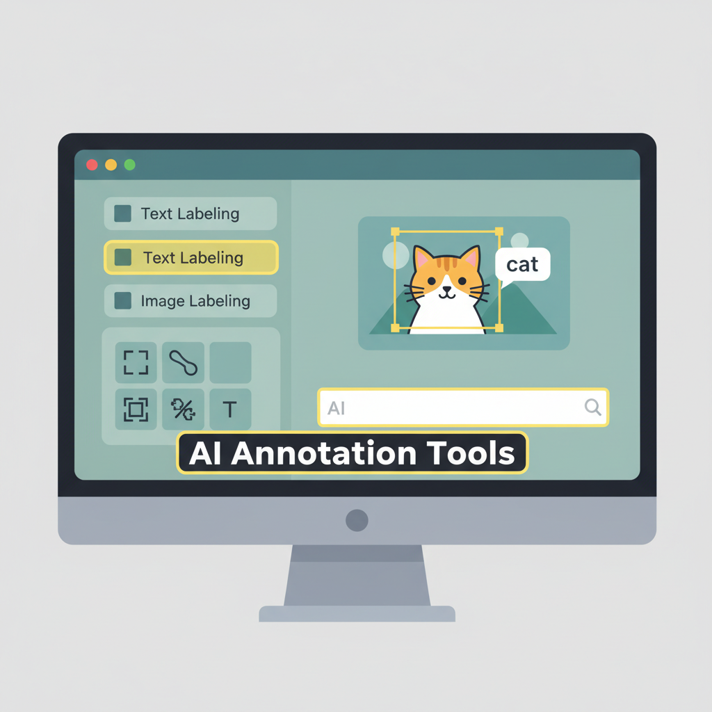 screen showing text and image labeling tasks ai annotation tools highlighted