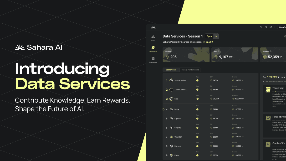 Sahara AI data services platform