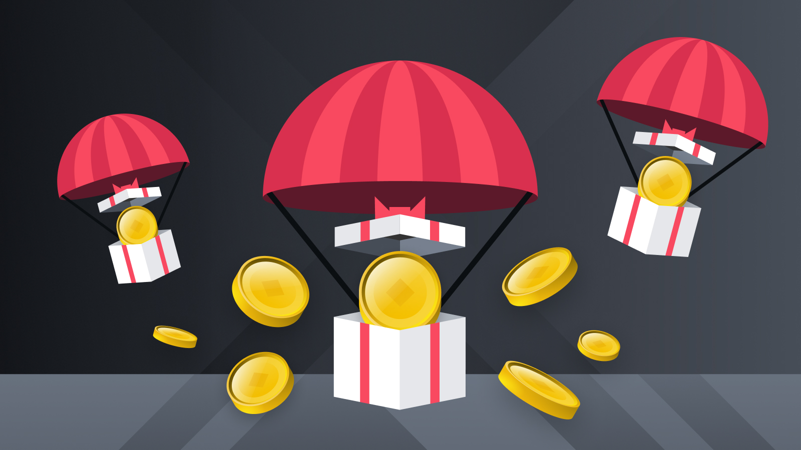crypto token airdrop illustration